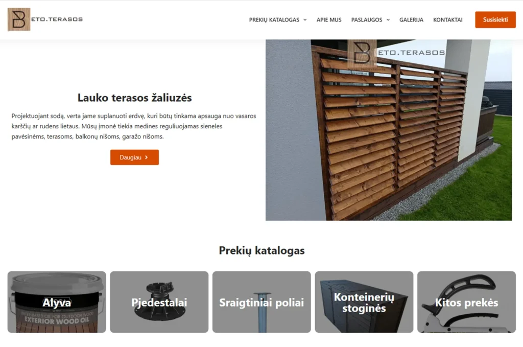 BetoTerasos svetainės atnaujinimas