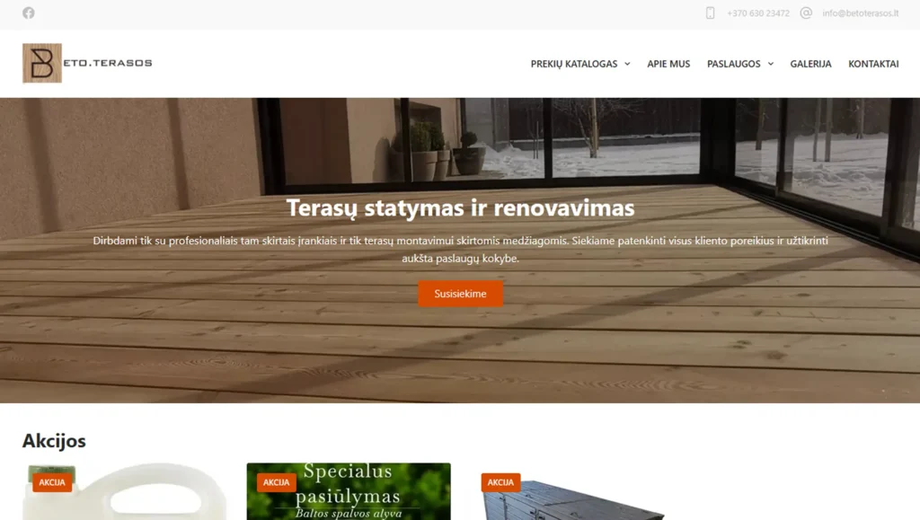 Svetainės atnuajinimas prieš