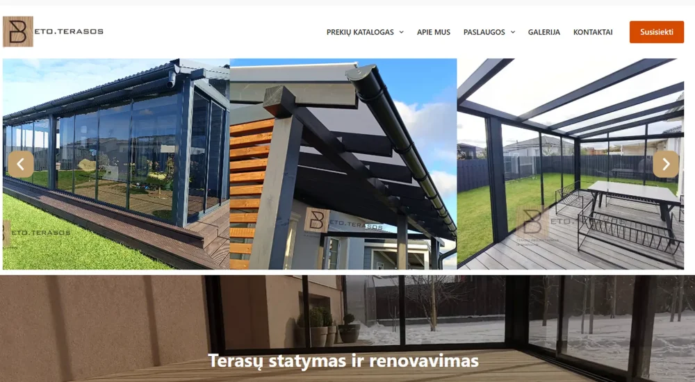 Beto terasos atnaujinimas po